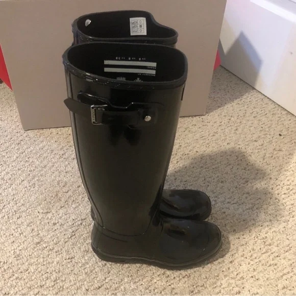 NEW ❤️❤️❤️ Hunter Black Women's Winter & Rain Boots - Picture 3 of 11